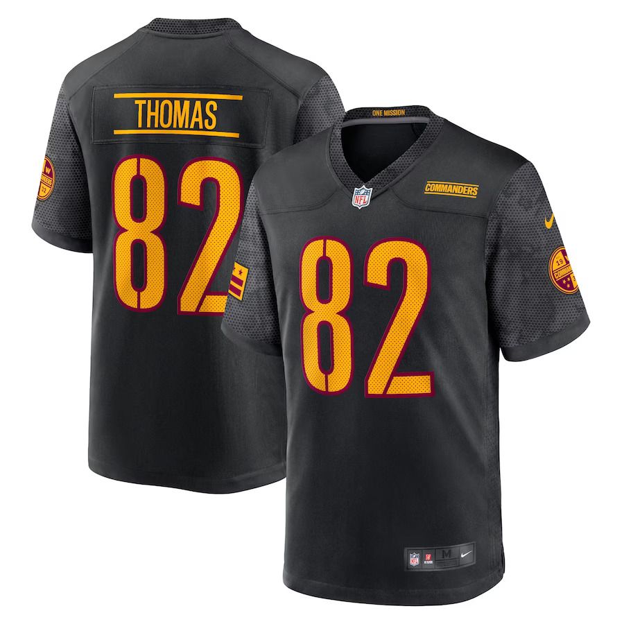 Men Washington Commanders 82 Logan Thomas Nike Black Alternate Game Player NFL Jersey